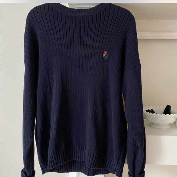 Ralph Lauren Chaps Navy Sweater size medium - Picture 1 of 4